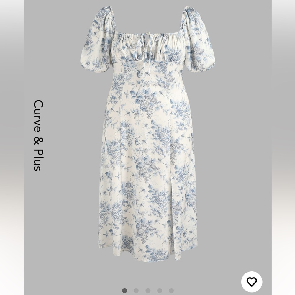 Cider Floral Midi Slit Dress